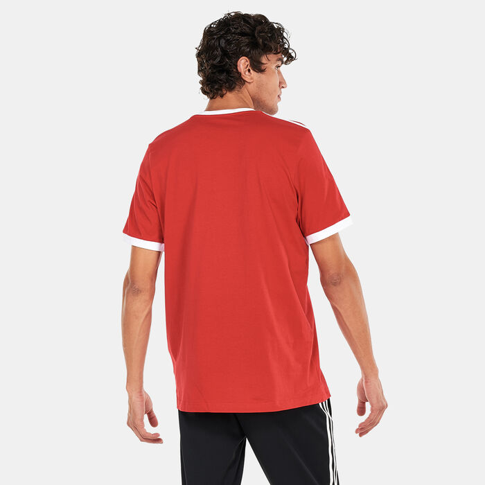 adidas Men's Manchester United 3-Stripes T-Shirt Red adidas Men's Manchester United 3-Stripes T-Shirt Red image number 1