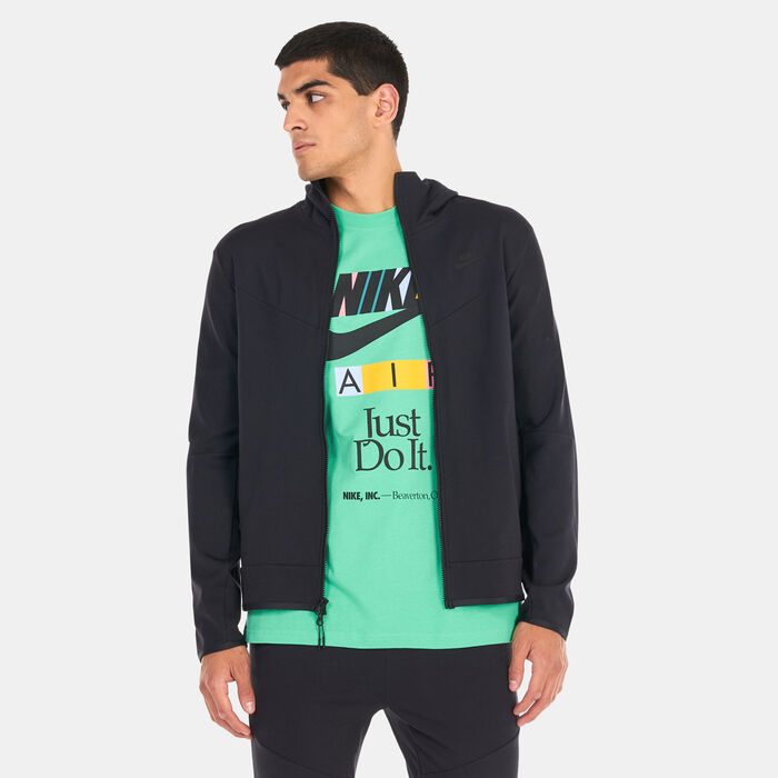 Nike Men's Tech Fleece Lightweight Full-Zip Hooded Jacket Black Nike Men's Tech Fleece Lightweight Full-Zip Hooded Jacket Black image number 0