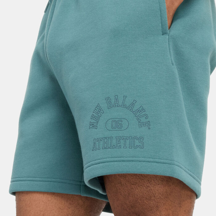 New Balance Men's Sport Essentials Fleece Graphic Shorts Green image number 4