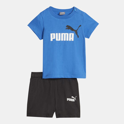 PUMA Kids' Minicats T-Shirt and Shorts Set (Baby and Toddler) Blue