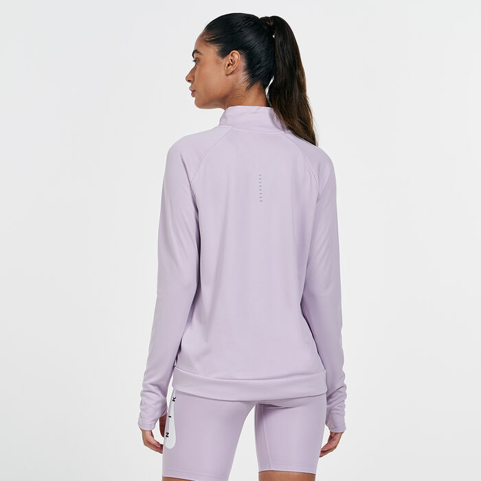 Nike Women's Swoosh Run Midlayer Top Purple Nike Women's Swoosh Run Midlayer Top Purple image number 1