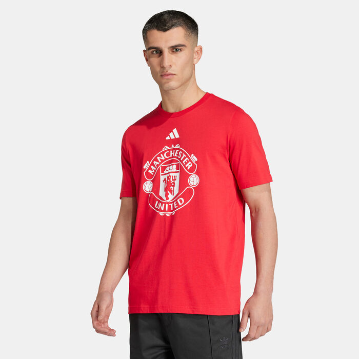 adidas Men's Manchester United DNA Graphic T-Shirt Red adidas Men's Manchester United DNA Graphic T-Shirt Red image number 0