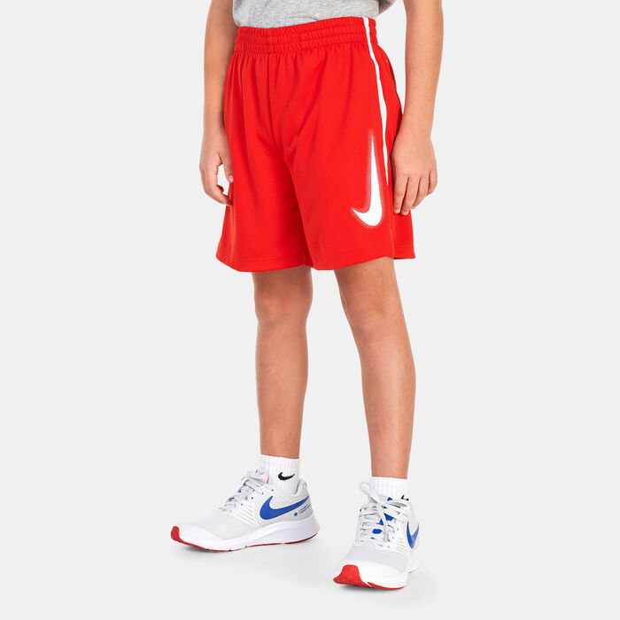Nike Kids' Multi Dri-FIT Graphic Training Shorts Red image number 0