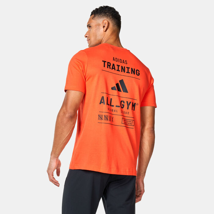 adidas Men's AEROREADY All-Gym Training T-Shirt Red adidas Men's AEROREADY All-Gym Training T-Shirt Red image number 1