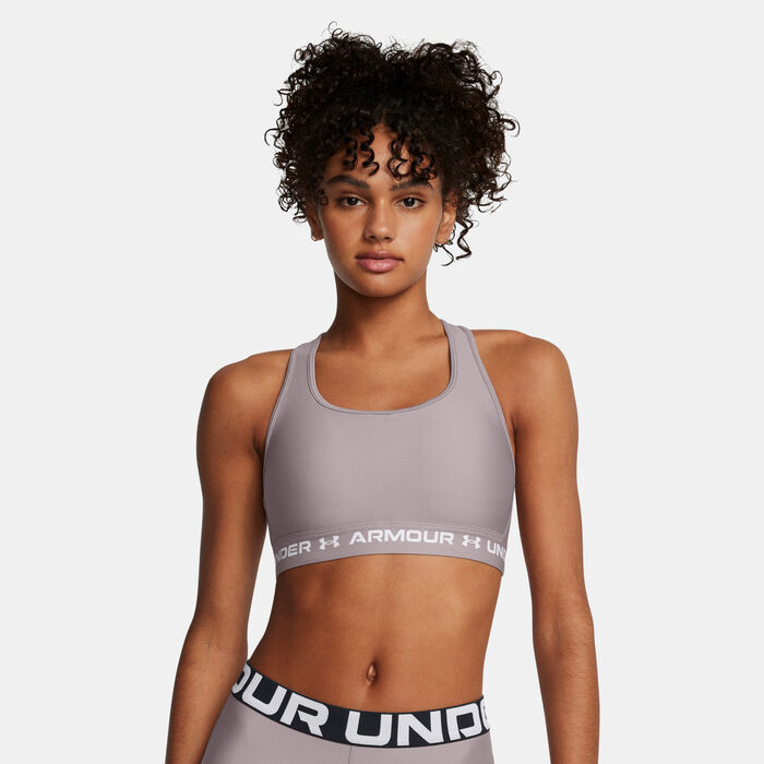 Under Armour Women's Armour Medium-Support Training Sports Bra Grey Under Armour Women's Armour Medium-Support Training Sports Bra Grey image number 0