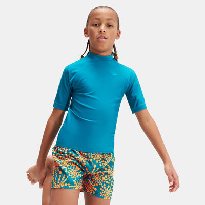 Speedo Kids' Printed Rashguard Green