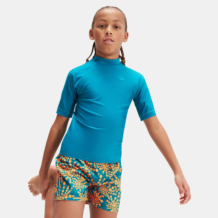 Speedo Kids' Printed Rashguard Green image number 0