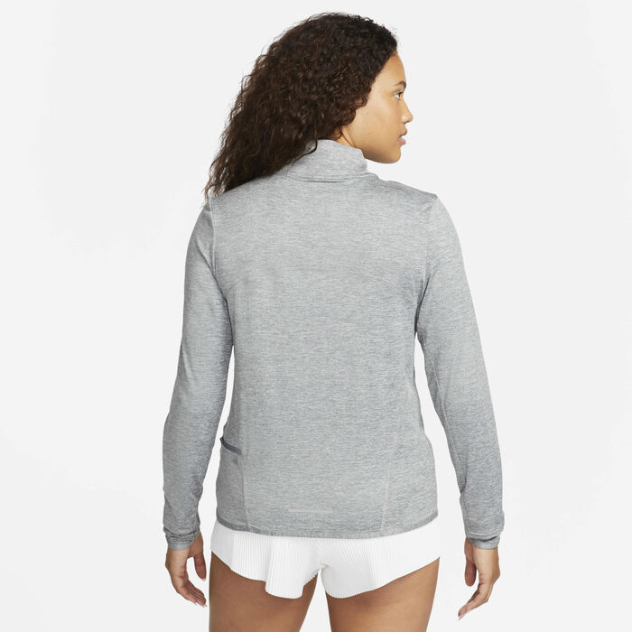 Nike Women's Swift UV Protection 1/4-Zip Running Top Grey Nike Women's Swift UV Protection 1/4-Zip Running Top Grey image number 1