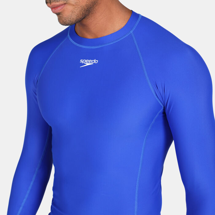 Speedo Men's Essential Rashguard Swimming T-Shirt Blue image number 3