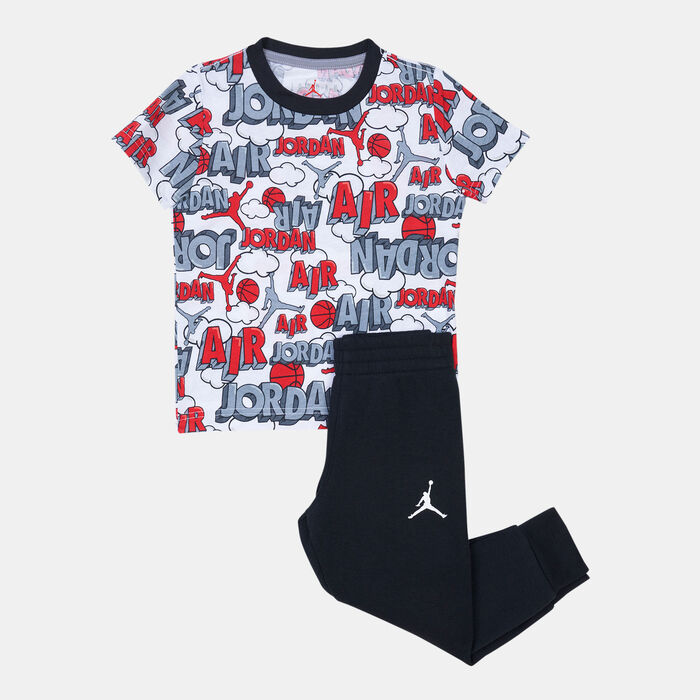 Jordan Kids' Air Comic T-Shirt and Pants Set Black Jordan Kids' Air Comic T-Shirt and Pants Set Black image number 0