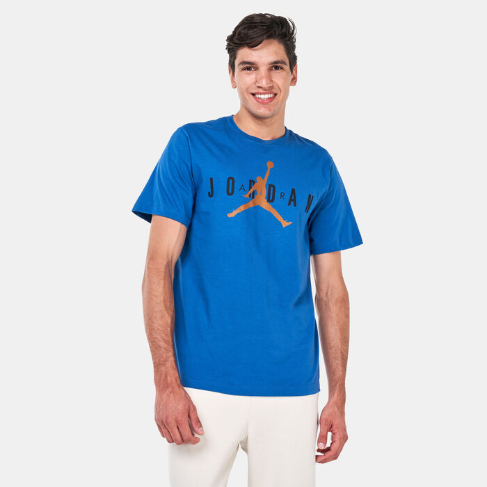 Jordan Men's Air Wordmark T-Shirt Blue Jordan Men's Air Wordmark T-Shirt Blue image number 0