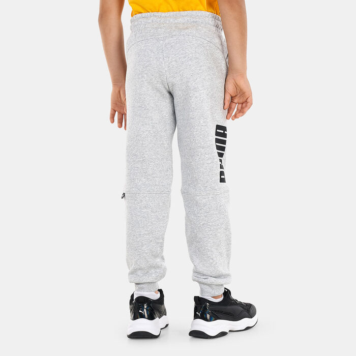 PUMA Kids' Power Colourblock Sweatpants Grey PUMA Kids' Power Colourblock Sweatpants Grey image number 1