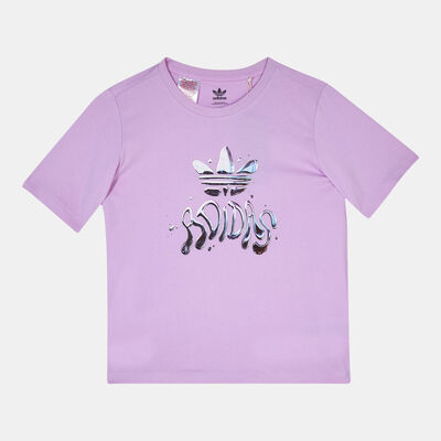 adidas Originals Kids' Graphic Logo T-Shirt Pink adidas Originals Kids' Graphic Logo T-Shirt Pink
