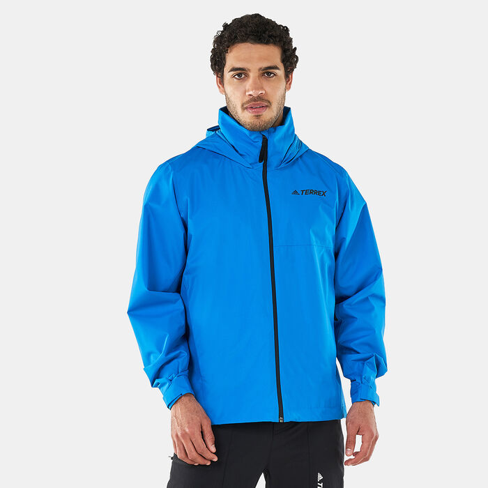 adidas Men's Terrex Multi RAIN.RDY Two-Layer Rain Jacket Blue adidas Men's Terrex Multi RAIN.RDY Two-Layer Rain Jacket Blue image number 0