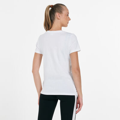 PUMA Women's Classics Logo T-Shirt White