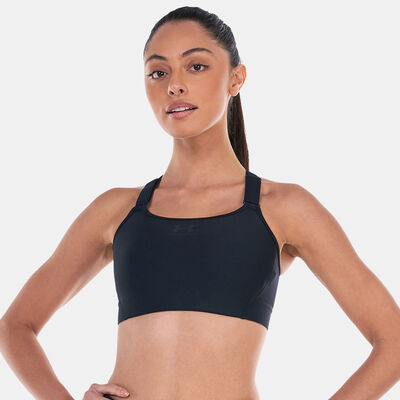 Under Armour Women's HeatGear Armour High-Support Training Sports Bra Black