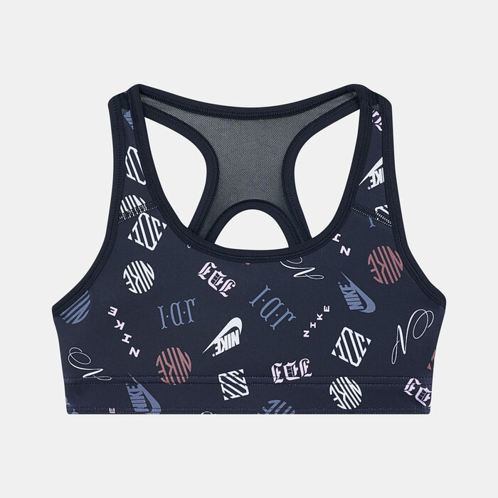 Nike Kids' Dri-FIT Swoosh Reversible Sports Bra Black Nike Kids' Dri-FIT Swoosh Reversible Sports Bra Black image number 1