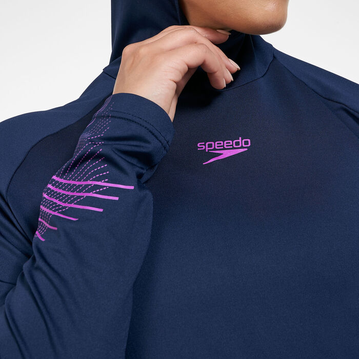 Speedo Women's Delight Modest 2-Piece Swimsuit Blue image number 2