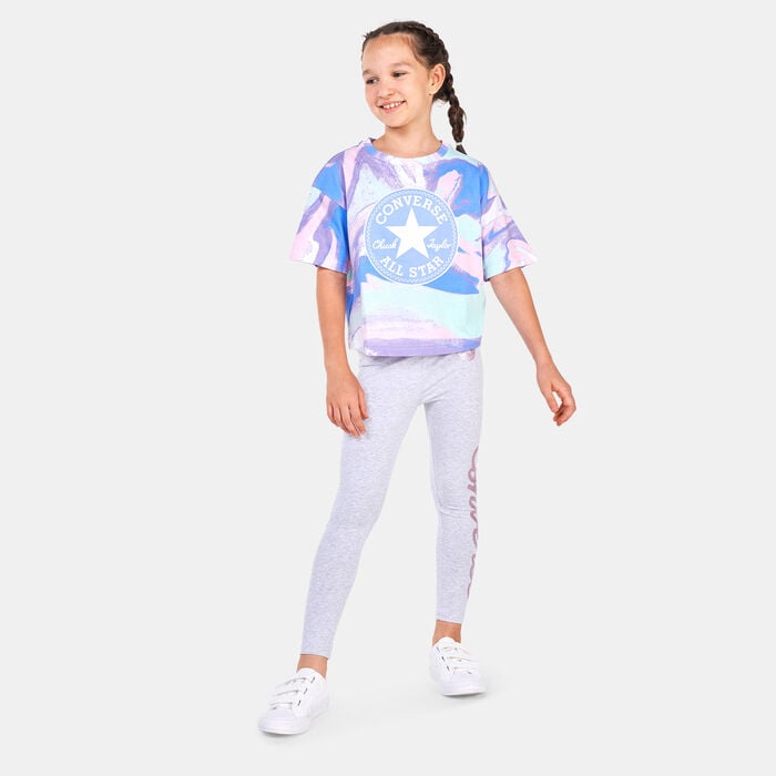 Converse Kids' Chuck Taylor Print T-Shirt Purple Converse Kids' Chuck Taylor Print T-Shirt Purple image number 2