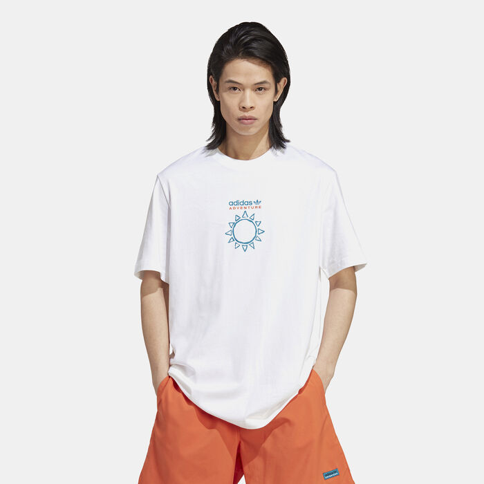 adidas Originals Men's Adventure Nature Awakening T-Shirt White adidas Originals Men's Adventure Nature Awakening T-Shirt White image number 0