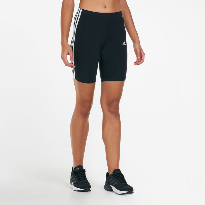 adidas Women's Essentials 3 Stripes Bike Shorts Black adidas Women's Essentials 3 Stripes Bike Shorts Black image number 0