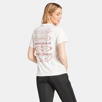 adidas Women's House of Tiro Summer Graphic T-Shirt White