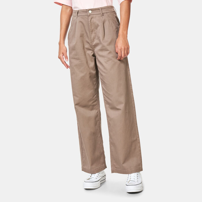 Converse Women's Wide Leg Pants Brown Converse Women's Wide Leg Pants Brown image number 1