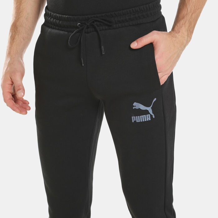PUMA Men's Iconic T7 Double Knit Track Pants Black image number 3