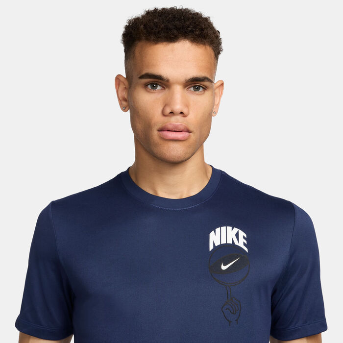 Nike Men's Dri-FIT Basketball T-Shirt Blue Nike Men's Dri-FIT Basketball T-Shirt Blue image number 3