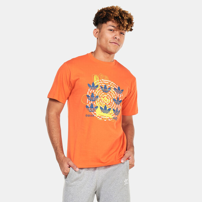 adidas Originals Men's Hypersport Multi Trefoil T-Shirt Orange adidas Originals Men's Hypersport Multi Trefoil T-Shirt Orange image number 0