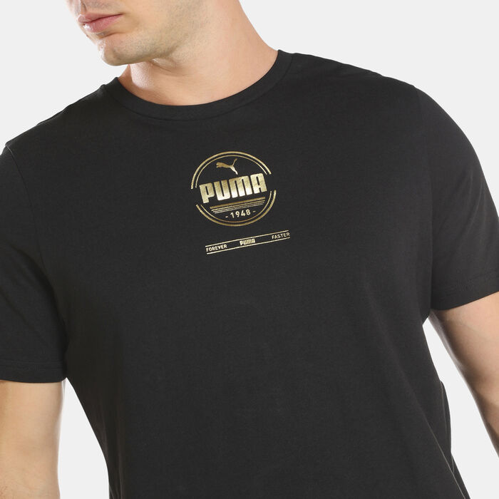 PUMA Men's Foil Graphic T-Shirt Black PUMA Men's Foil Graphic T-Shirt Black image number 3