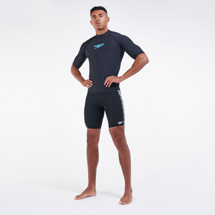 Speedo Men's Delight Rashguard Black image number 2