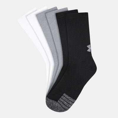 Under Armour Kids' Heatgear Crew Socks (3 Pack) Grey Under Armour Kids' Heatgear Crew Socks (3 Pack) Grey