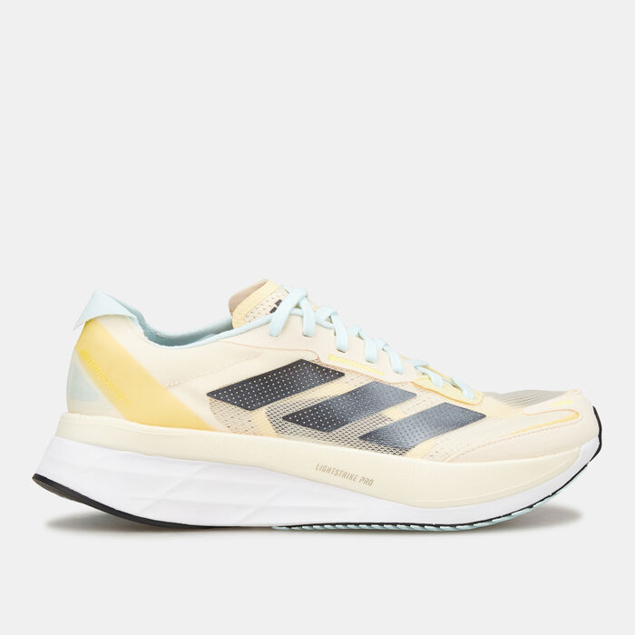 adidas Women's Adizero Boston 11 Shoe Beige adidas Women's Adizero Boston 11 Shoe Beige image number 0
