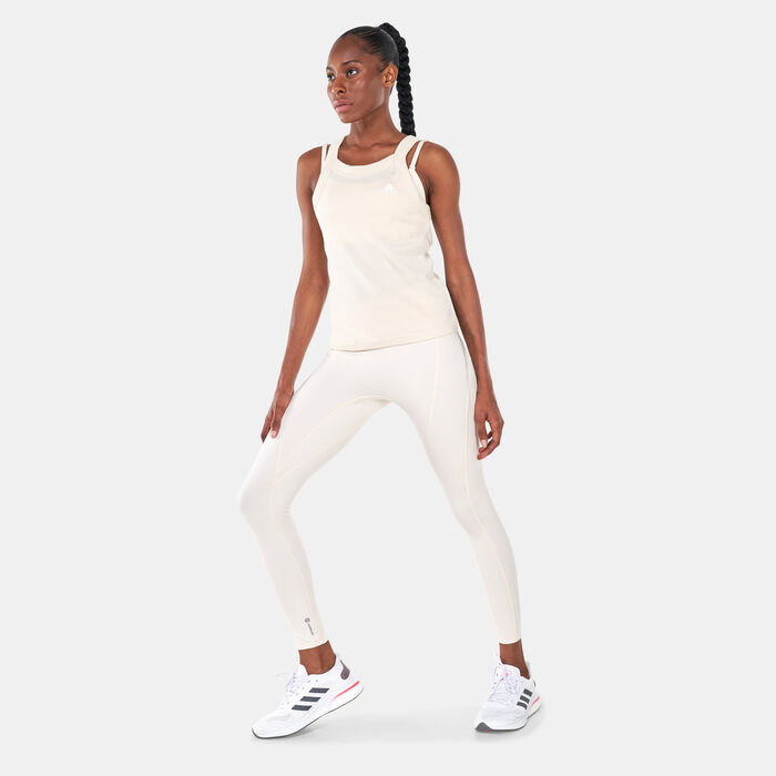 adidas Women's Essentials Yoga Rib Tank Top Beige image number 2