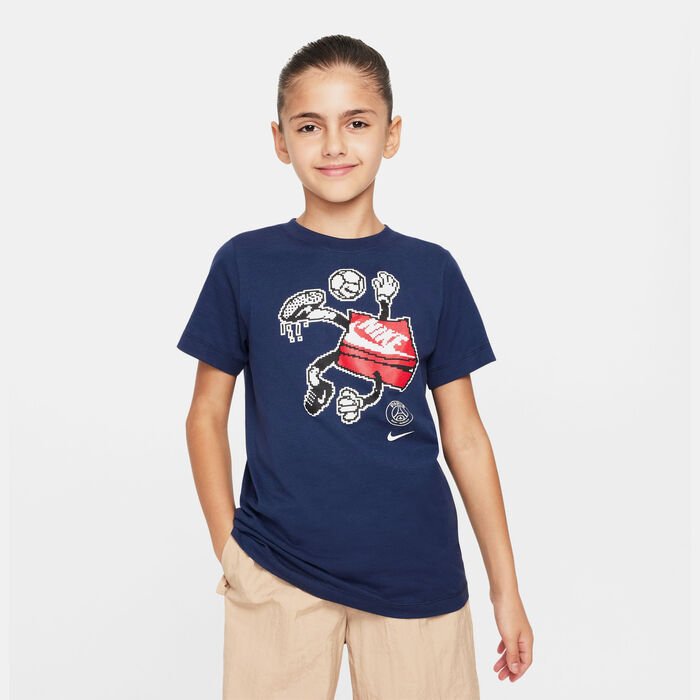 Nike Kids' Paris Saint-Germain Character T-Shirt (Older Kids) Blue Nike Kids' Paris Saint-Germain Character T-Shirt (Older Kids) Blue image number 0