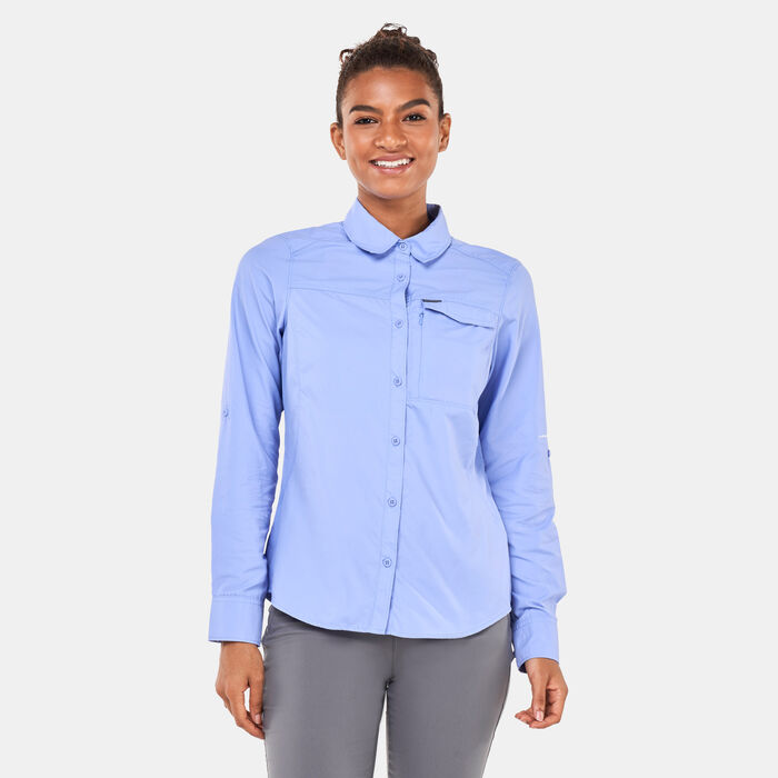 Columbia Women's Silver Ridge 2.0 Long Sleeve Shirt Blue Columbia Women's Silver Ridge 2.0 Long Sleeve Shirt Blue image number 0