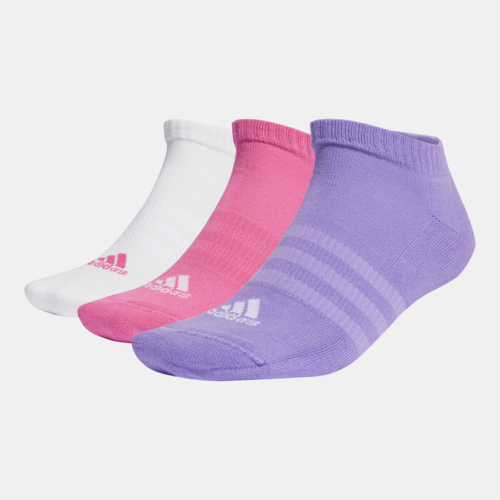adidas Men's Cushioned Low-Cut Socks (3 Pack) Purple image number 0