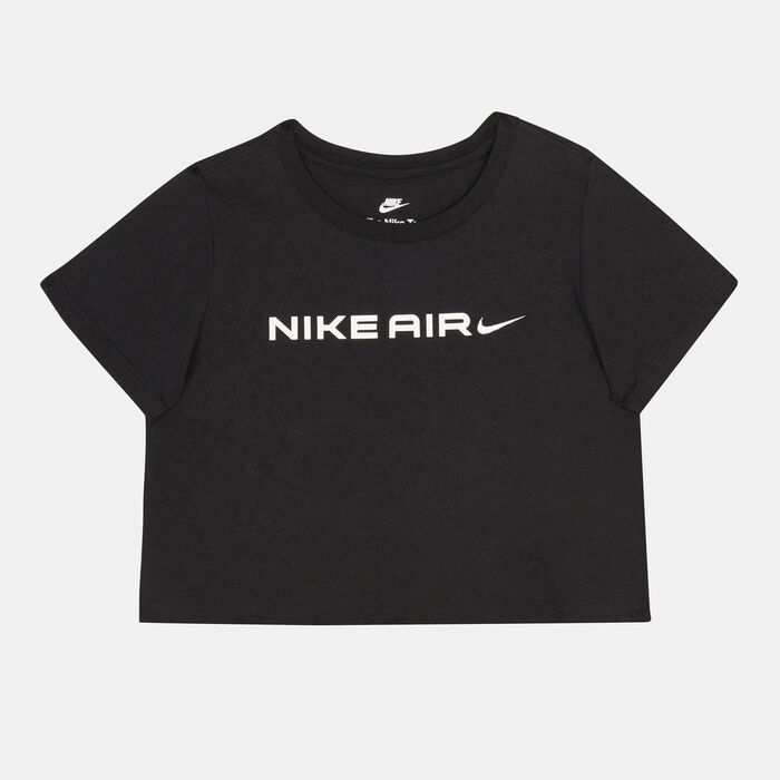 Nike Kids' Sportswear Cropped Air T-Shirt Black Nike Kids' Sportswear Cropped Air T-Shirt Black image number 0