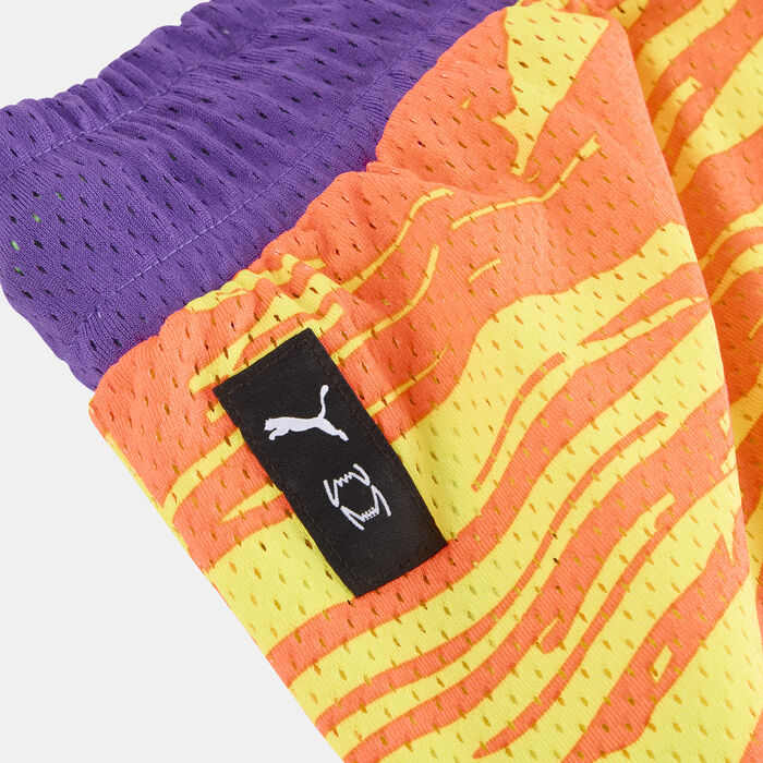 PUMA Men's Melo Spark Basektball Shorts yellow PUMA Men's Melo Spark Basektball Shorts yellow image number 4