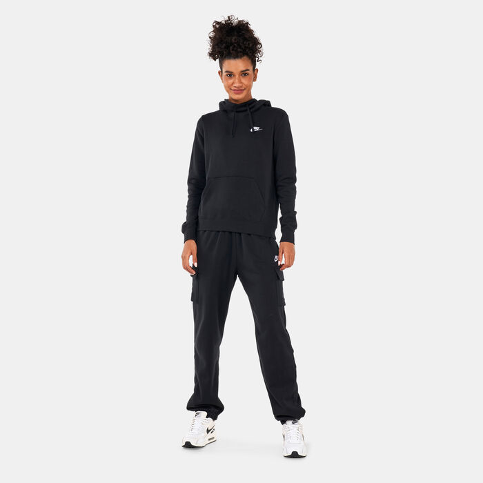 Nike Women's Sportswear Club Fleece Hoodie Black Nike Women's Sportswear Club Fleece Hoodie Black image number 2