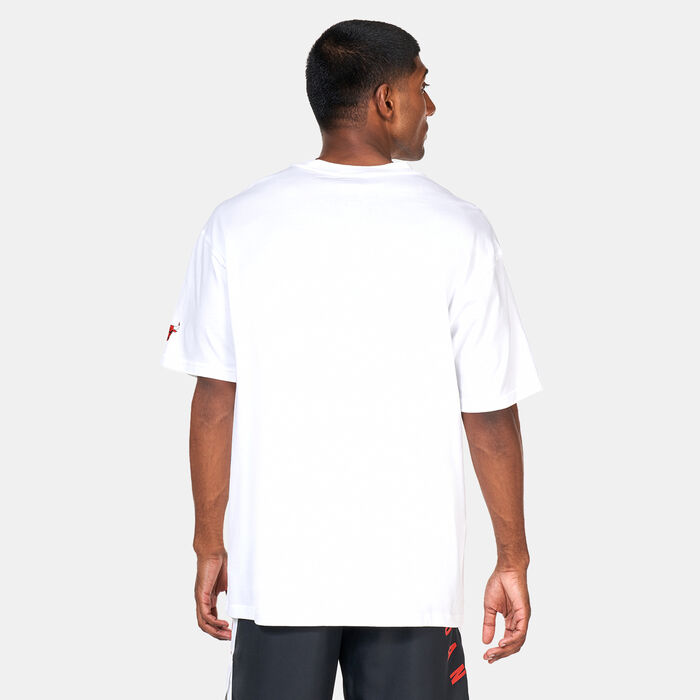 Jordan Men's Chicago Bulls Statement Max90 T-Shirt White image number 1