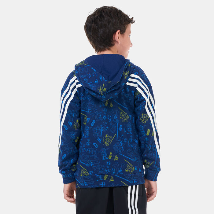 adidas Kids' Star Wars Young Jedi Track Jacket Blue image number 1