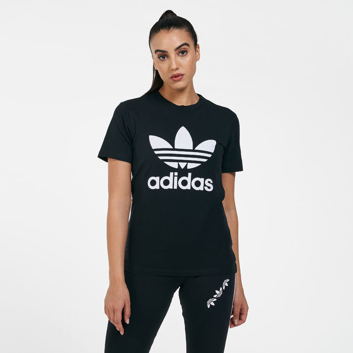 adidas Originals Women's Adicolor Classics Trefoil T-Shirt Black adidas Originals Women's Adicolor Classics Trefoil T-Shirt Black image number 0