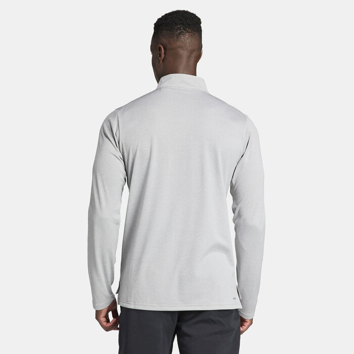 adidas Men's Train Essentials Training 1/4-Zip Top Grey adidas Men's Train Essentials Training 1/4-Zip Top Grey image number 1