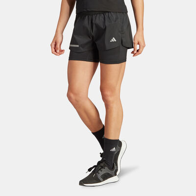 adidas Women's Ultimate 2-in-1 Running Shorts Black