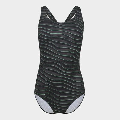 Speedo Women's Calypso Printed Shaping One-Piece Swimsuit Grey