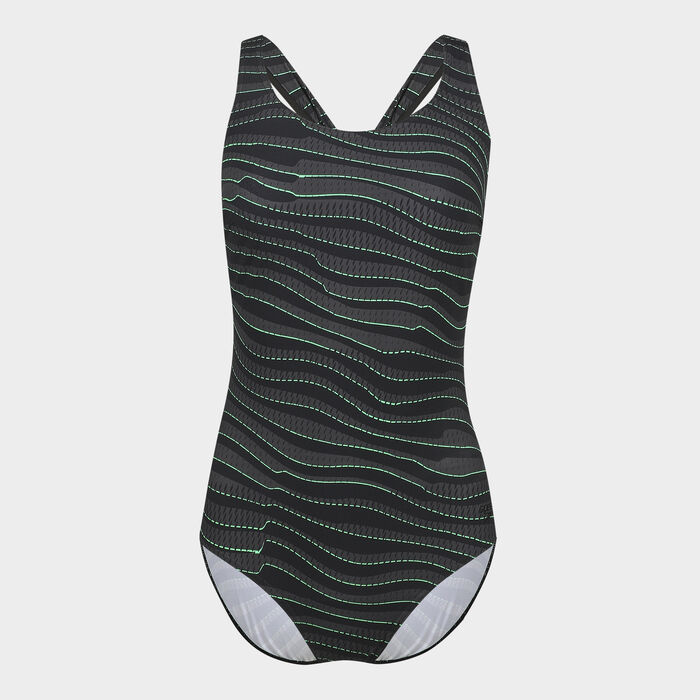 Speedo Women's Calypso Printed Shaping One-Piece Swimsuit Grey Speedo Women's Calypso Printed Shaping One-Piece Swimsuit Grey image number 0