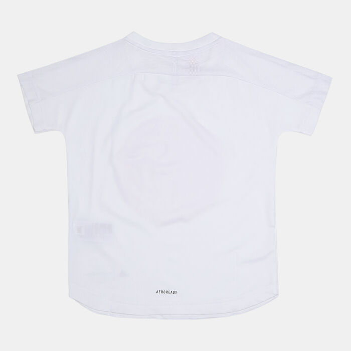 adidas Kids' Marimekko Primegreen AEROREADY Graphic T-Shirt Red adidas Kids' Marimekko Primegreen AEROREADY Graphic T-Shirt Red image number 1