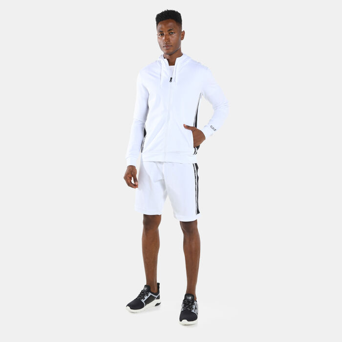 EA7 Emporio Armani Men's Train Logo Series Side Tape Shorts White image number 2